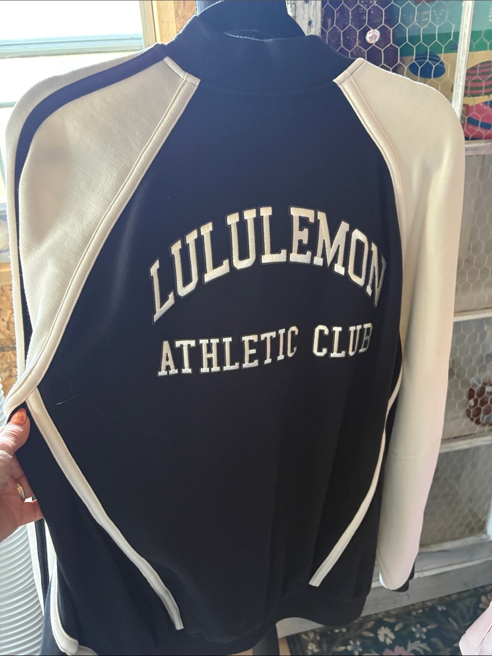 lululemon athletica Black and White Letterman Varsity Jacket - Picture 2 of 8